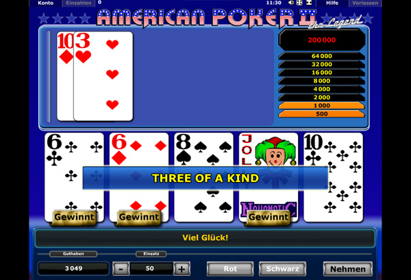 American Poker 2 Gewinn