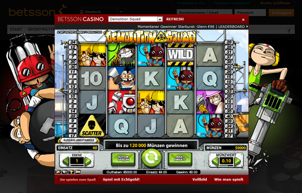 Betsson Casino - Demolition Squad Slot