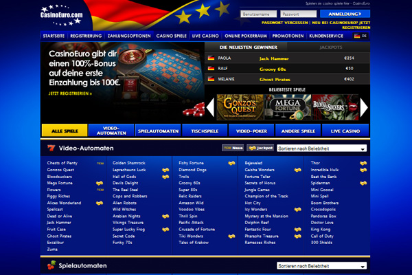 Casino Euro in neuem Look