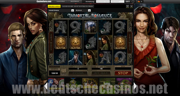 Immortal Romance Slot beim Casino Euro