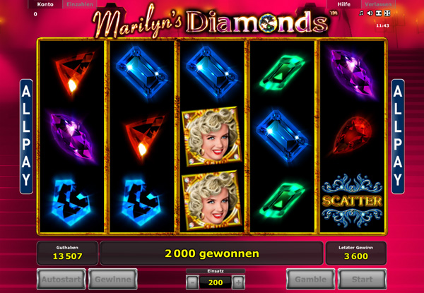 Marilyn's Diamonds Spielautomat