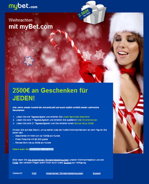 MyBet Weihnachts-Bonus