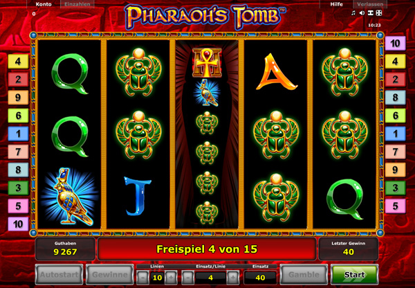 Pharaohs Tomb Spielautomat - Freispiele