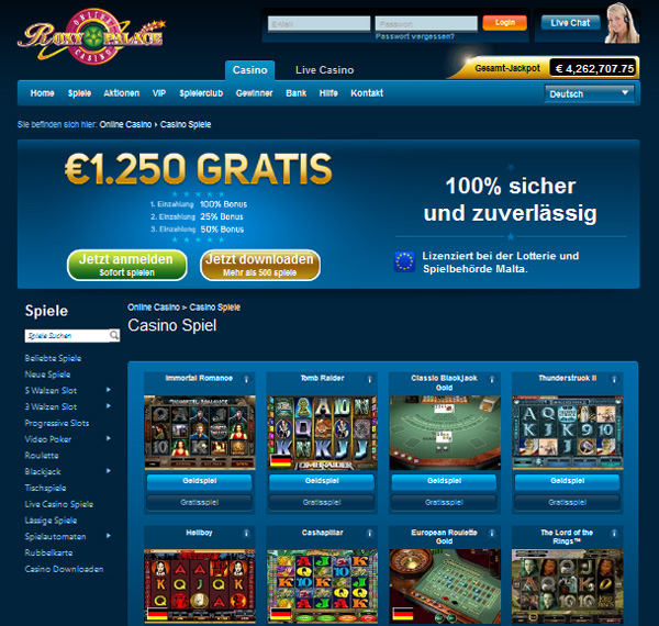 Roxy Palace - Casino Spiele