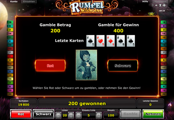 Rumpel Wildspins Gamble-Feature