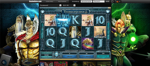 Thunderstruck II Spielautomat neu beim Casino Euro