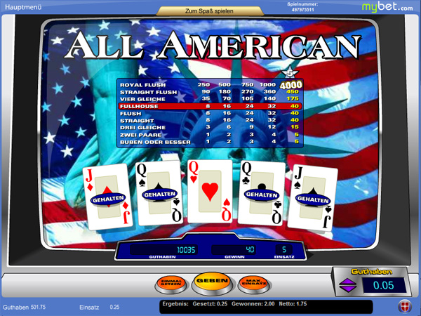 All American Video Poker