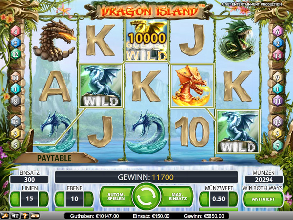 Dragon Island Slot - Grosser Gewinn