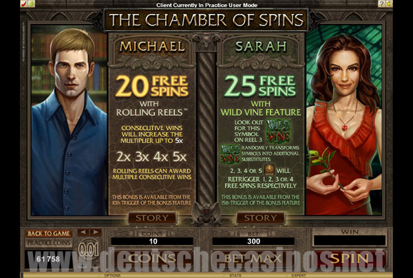 Immortal Romance Slot - Michael und Sarah