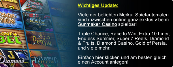 Merkur Spielautomaten jetzt beim Sunmaker Online Casino spielen